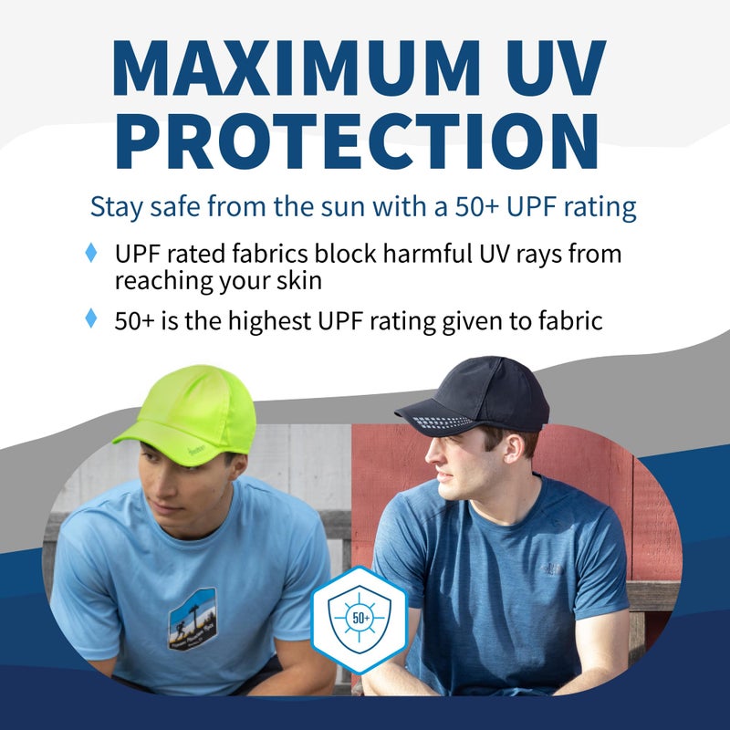 TrailHeads Men's Running Cap with UV Protection, Lightweight & Quick Drying Performance Sports Hat, UPF 50, Adjustable Fit - Navy - Image 3